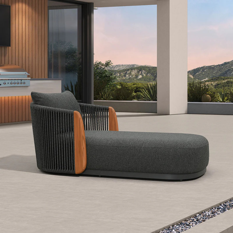 Méridienne Hailar Olefin Patio, Gris foncé