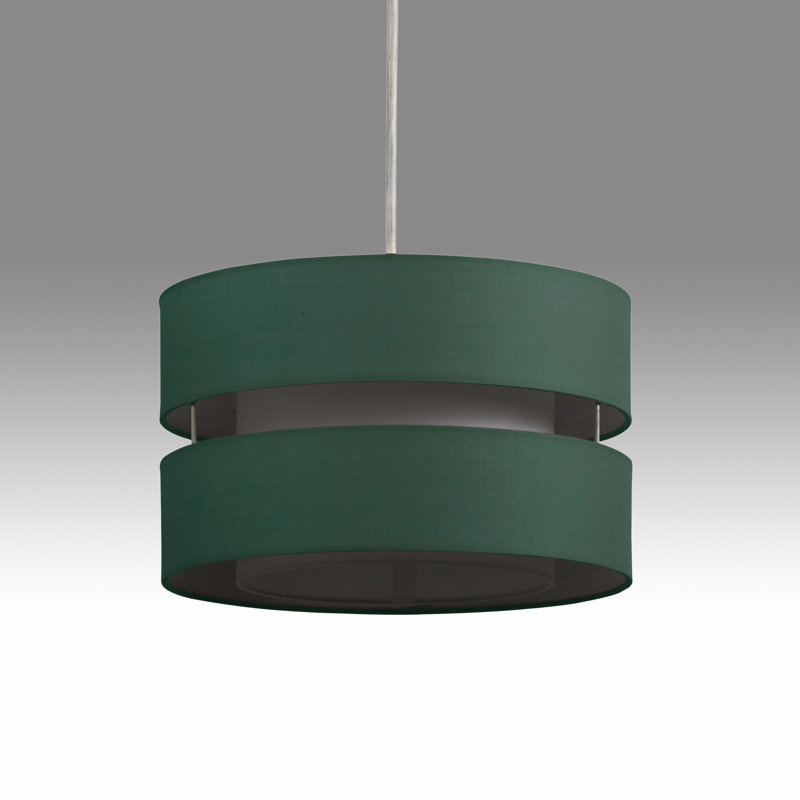 20 cm H Drum Cotton Lamp Shade ( Uno ), Green