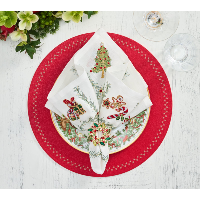 Xmas Trellis Napkin