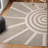 Berangere MidCentury Scandinavian Abstract Sun Two-Tone High-Low Beige/Cream Rug-1703193175