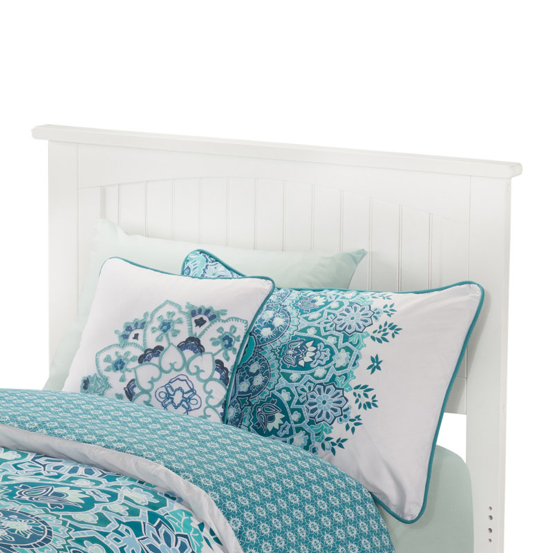  Odalys Solid Wood Platform Bed, Twin XL, White