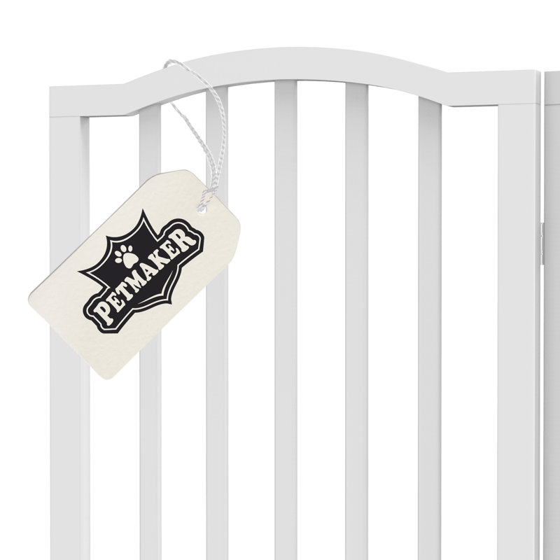 PETMAKER 4-Panel Indoor Foldable Pet Gate, White