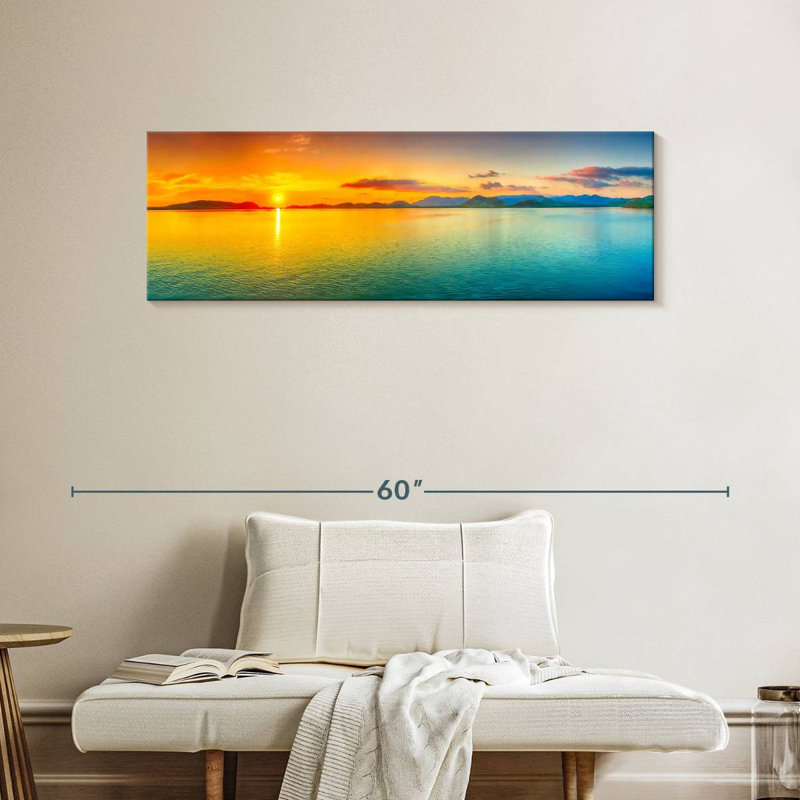 «Landscape Beach», reproduction sur toile, H 15 po x l 45 po x P 1,25 po