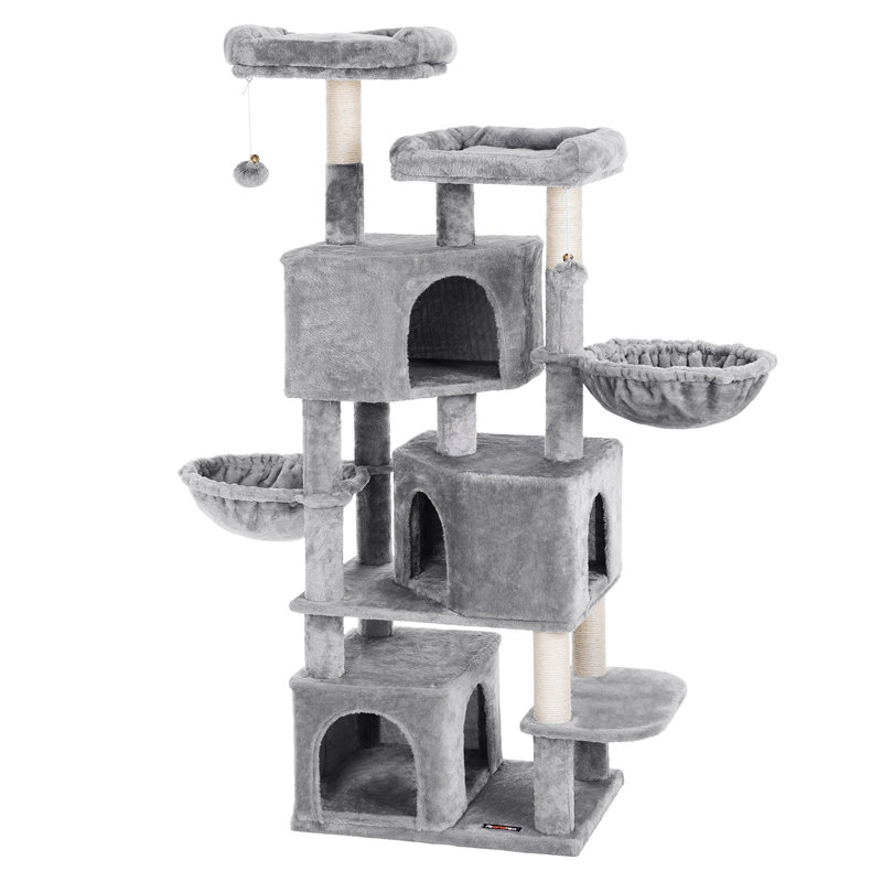 164cm H Cat Tree, Light Grey