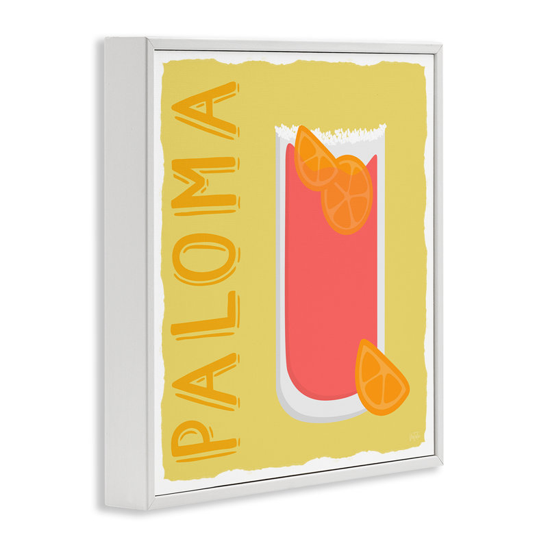 «Paloma Cocktail Drink», estampe numérique de Natalie Carpentieri, Estampe numérique encadrée blanc bord de mer