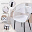 Set Of 4 Chairs - Modern Dining Chair - Vertical Bar Hollow Back Chair - Metal Legs-239463226