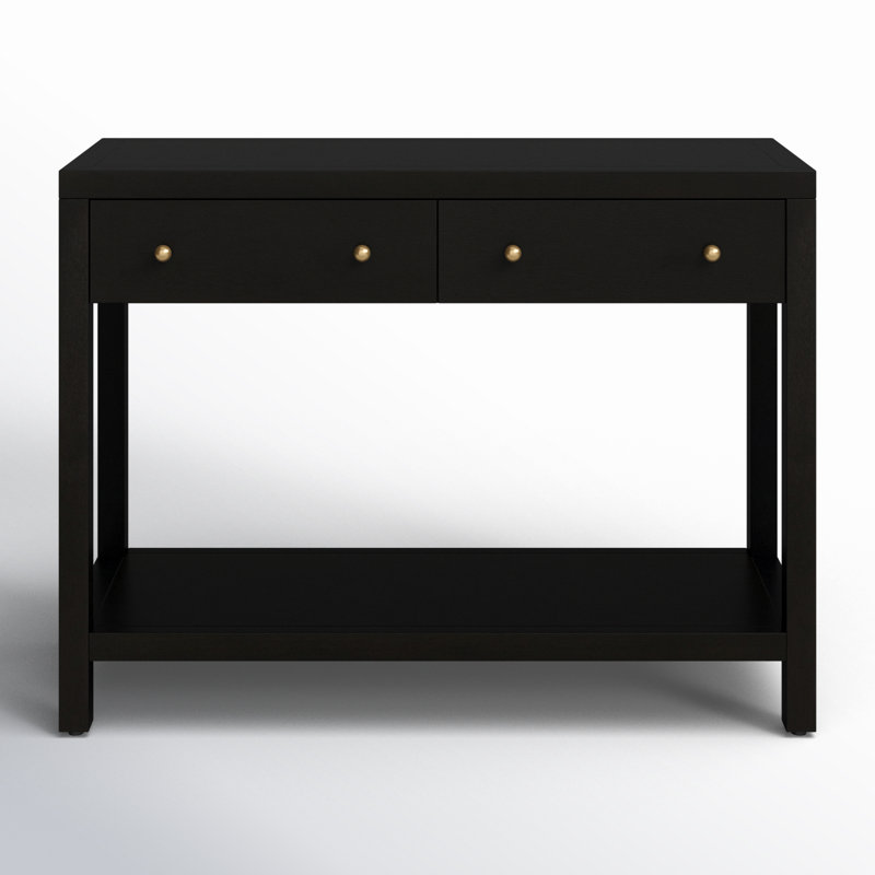 Nora 2 Drawer Console Table, Antique Coffee