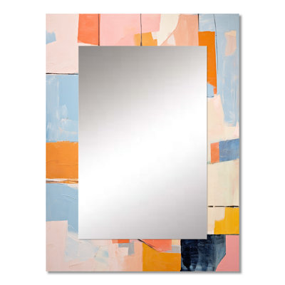 Ephemeral Thoughts Of Colorfields II - Abstract Painting Decorative Wall Mirror, Modern Mirror, Printed Metal Art