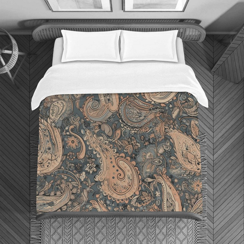 Paisley Bedding, Twin Duvet Cover