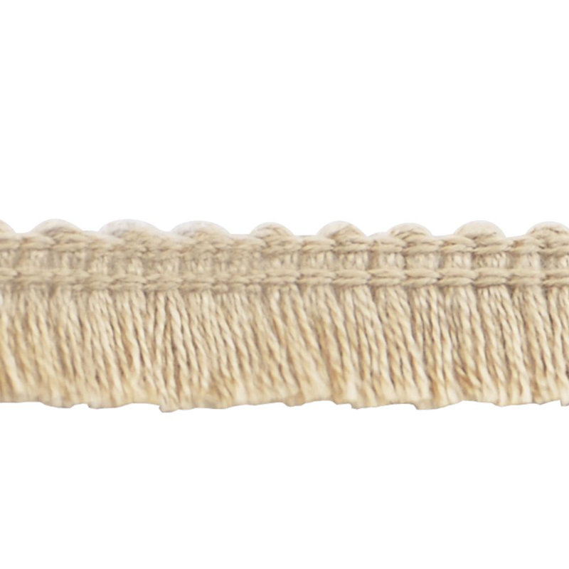 Landon A Brush Fringe Fabric, Beige