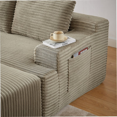 U-Shaped Cloud Sectional Sofa With Deep Seat And Modular Sleeper Function, No Assembly Needed For Instant Comfort.