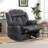 Lowen 35'' Wide Short Plush Fabric Cushion Back Manual Recliner with Soft Skin-Friendly Upholstery-157856489