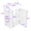 Meuble-lavabo simple autoportant moderne avec lavabo en céramique, porte à fermeture en douceur et grand espace de rangement-694300638