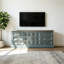 Meuble télé bleu français au design rétro
