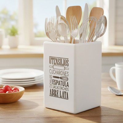 Wood Utensil Crock