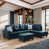 Dark Teal Faux Leather