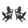 Vineyard 4-Piece Adirondack Conversation Set