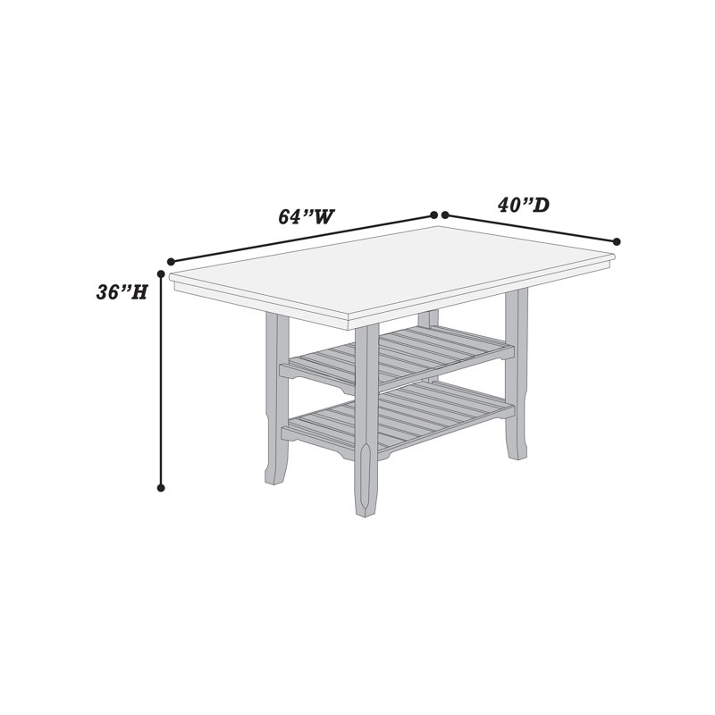 Contemporary 7pc Counter Height Dining Set