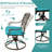 9-Piece Outdoor Patio Dining Set For 8, All Weather Cast Aluminum Patio Funiture Table And Chairs Set- Large 64" Square Table And Swivel Rocker Chairs For Garden-867616337-844593371