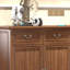 Banc de rangement pour chaussures en bois massif noyer