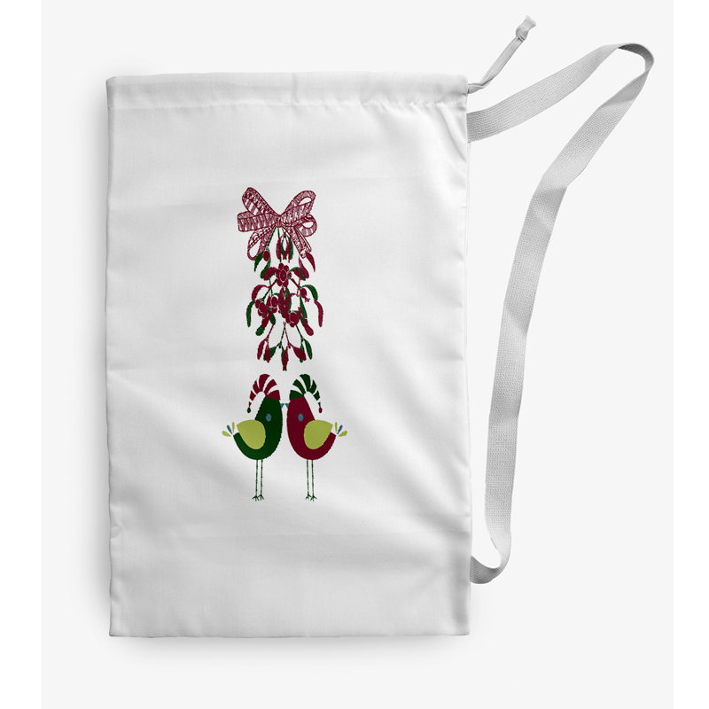 Sac à linge Love Birds Christmas, Moyen (H 36 po x l 28 po)