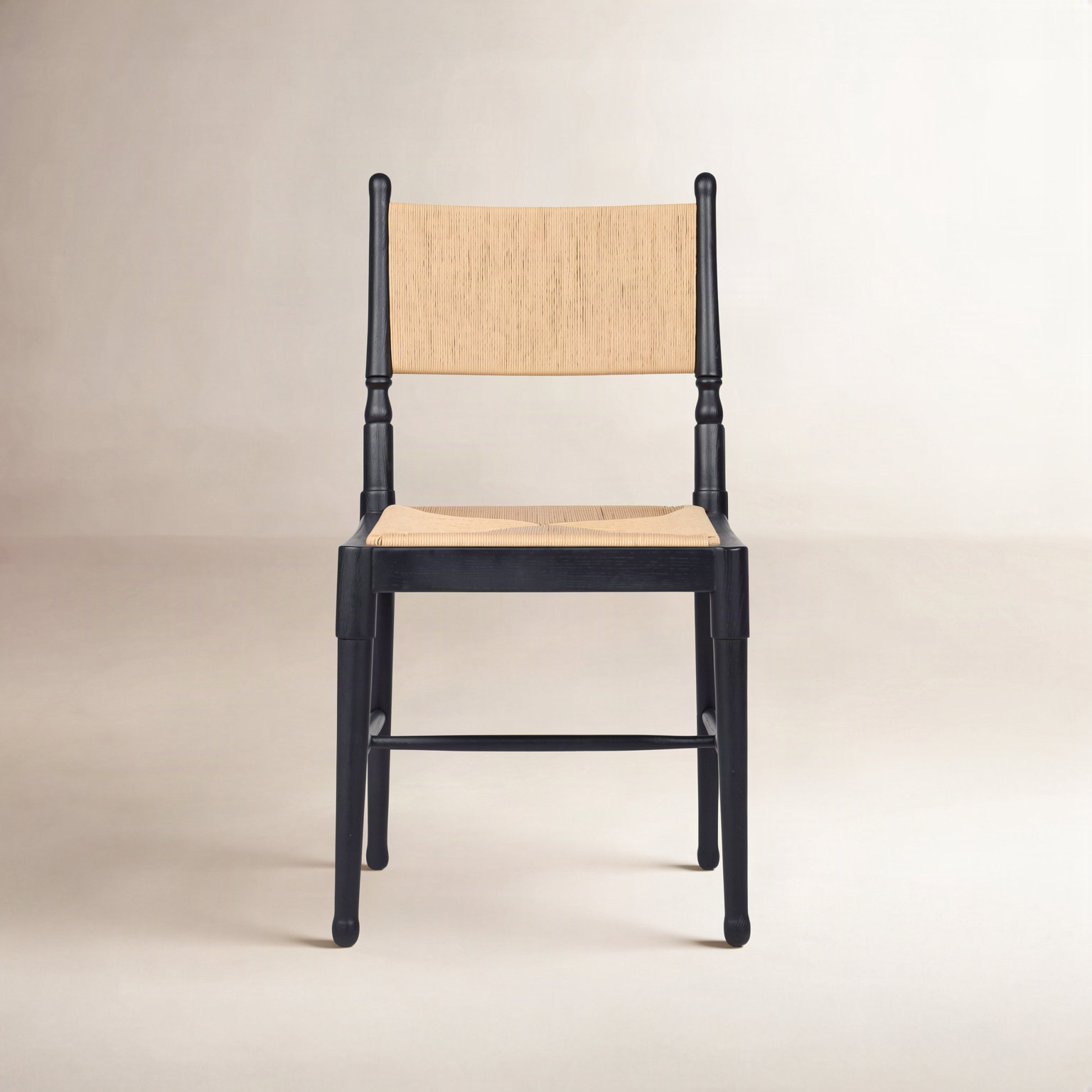 Fayth Side Chair, Stained Black Ash/Natural