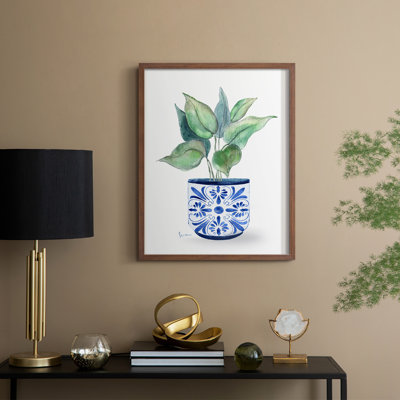 Plant Chinoiserie I Framed Print - Solid Wood