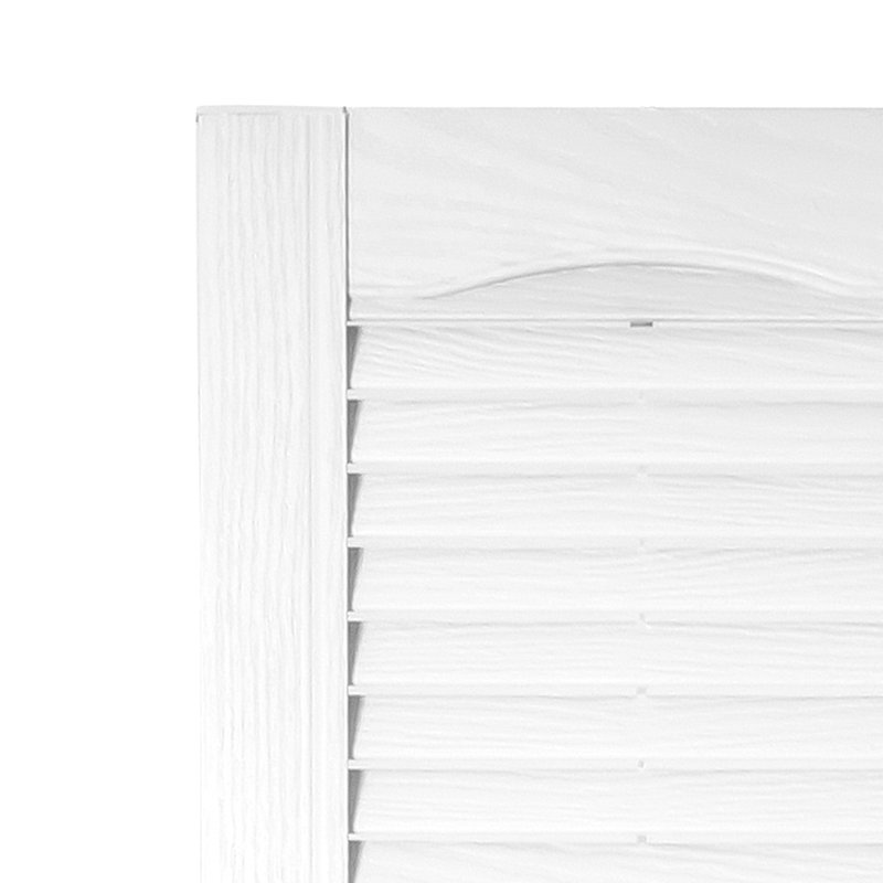 Volet à persiennes sur mesure avec dessus cathédrale, 43", Blanc, 12"