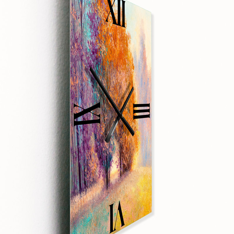 Horloge murale paysage d'automne, Grand