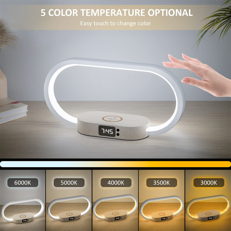 Bedside Lamp with Wireless Charging