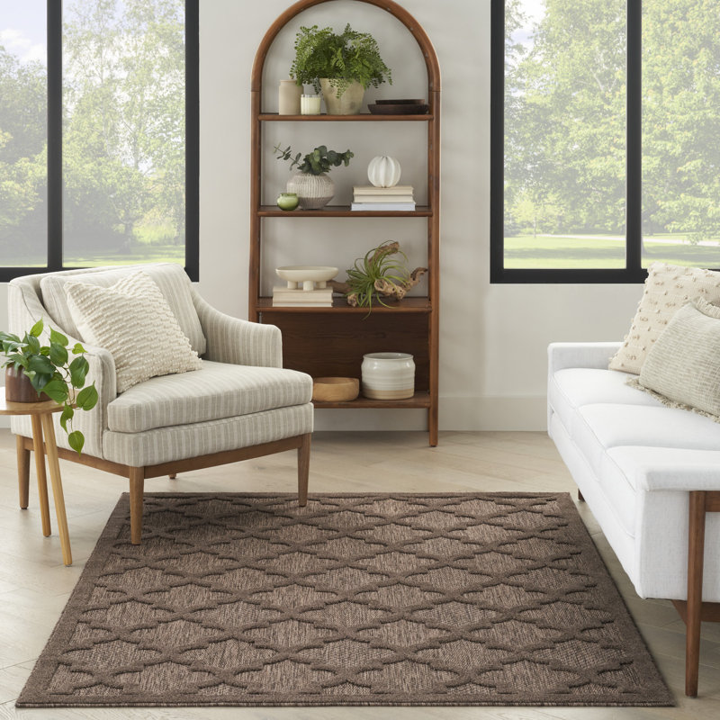 Moung Trellis Indoor/Outdoor Area Rug, Rectangle 6' x 9'