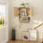 Farmhouse Bathroom Wall Cabinet With 2 Door, 3-Tier Curved Profile Wooden Medicine Cabinet, Wall Mounted Storage Cabinet With Adjustable Shelf And Towel Bar (Natural)-1338266426