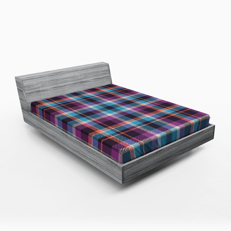Microfiber Plaid Fitted Sheet, Full Fitted Sheet