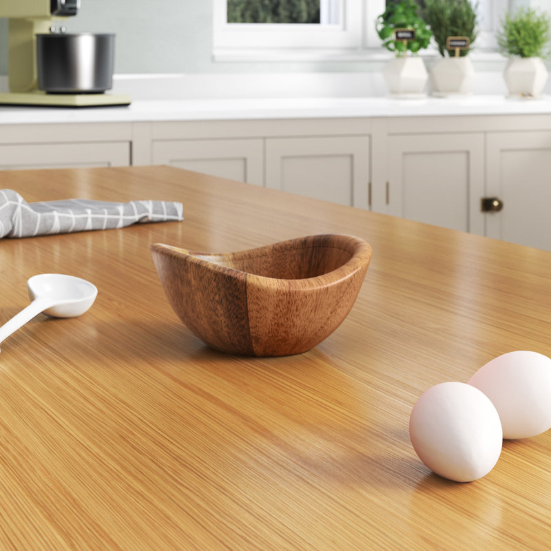 August Grove® Vosburg Wood Salad Bowl