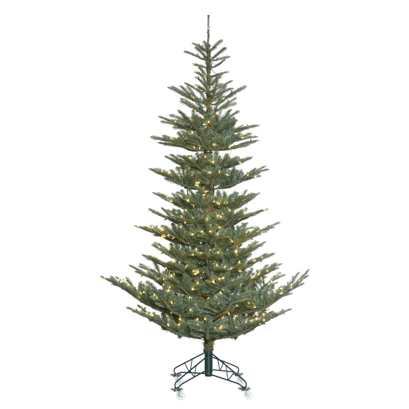 Alberta Blue Spruce Artificial Christmas Tree with Warm White LED Lights, 9' H