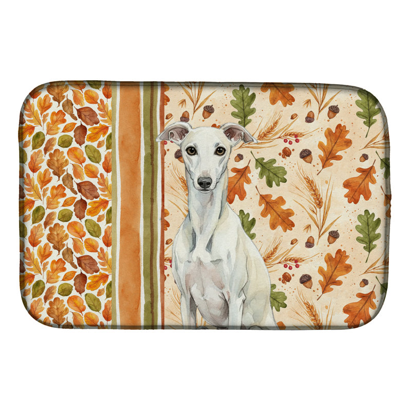 Tapis de vaisselle blanc Whippet Heirloom, Blanc
