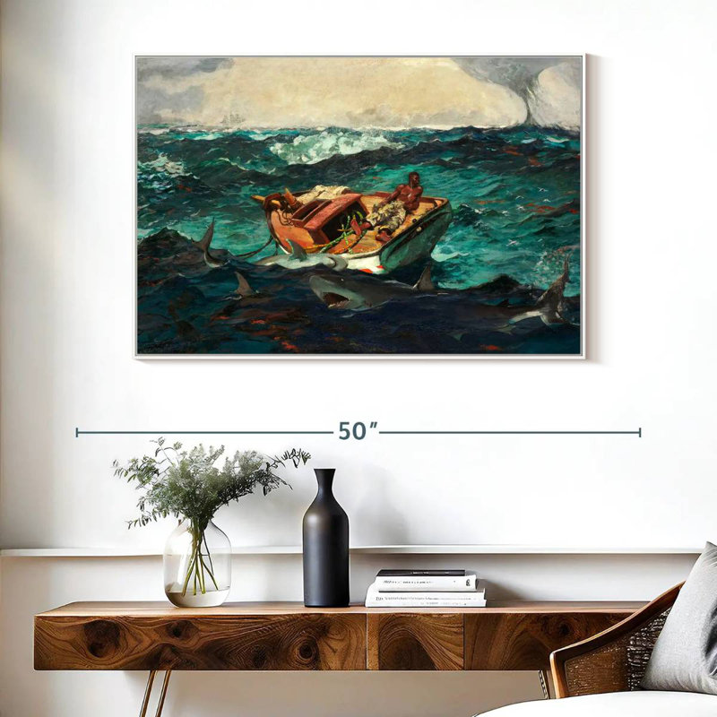 Le Gulf Stream 1899, Cadre flottant blanc, 40 po x 27 po