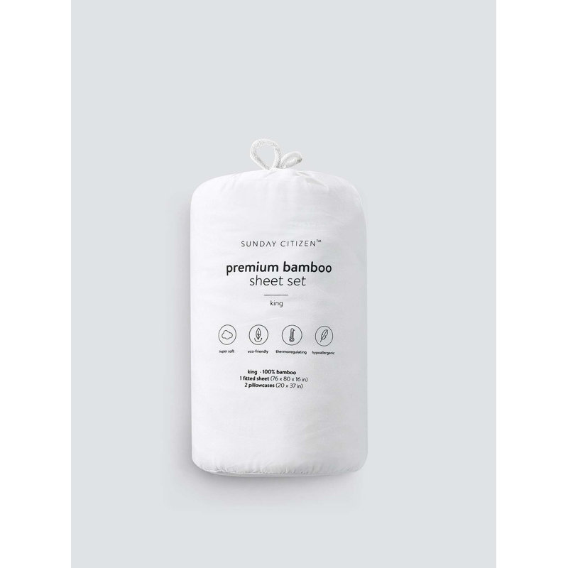 Bloomingdales Sheet Set, King / Cal King Sheet Set with 2 King Pillowcases, White