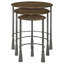 Table gigogne 3 pièces Natural and Gunmetal