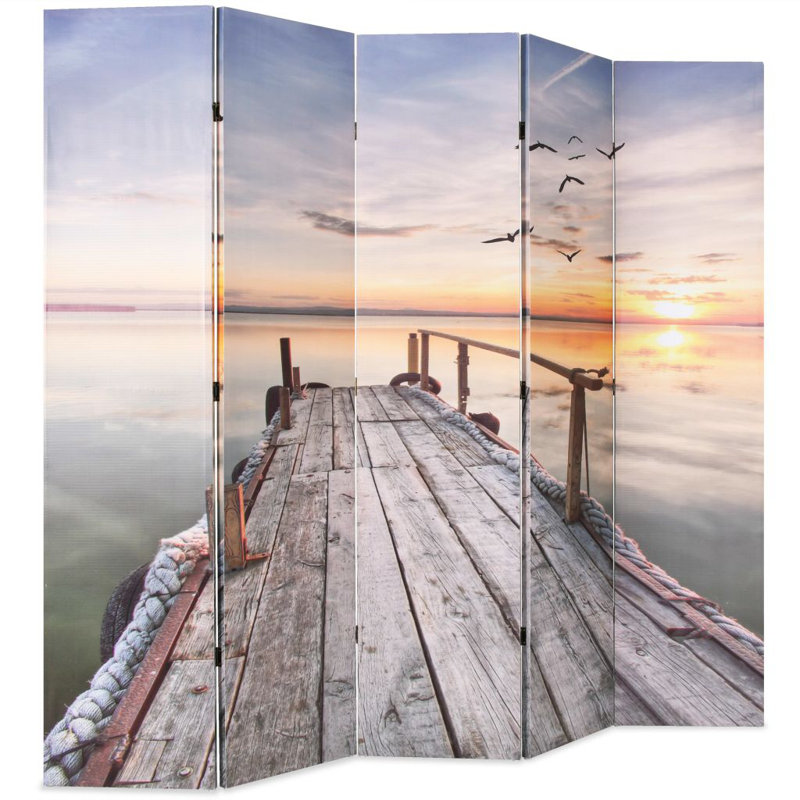 Tyndall 180cm H Folding Room Divider, 180cm H x 200cm W