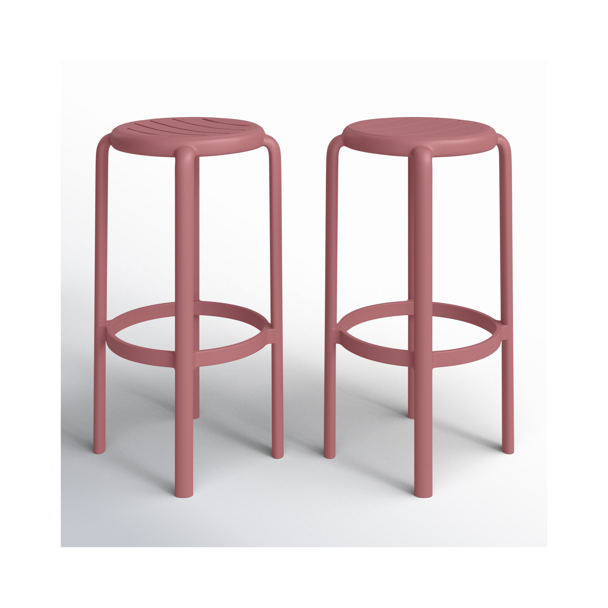 Awan Backless Outdoor Bar Stool, 	Marsala, 29.75"