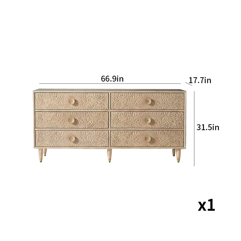 Buffet European Retro Fashion, Brun orangé