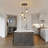 3 Light Hammered Glass Pendant Light Height Adjustable Hanging Light