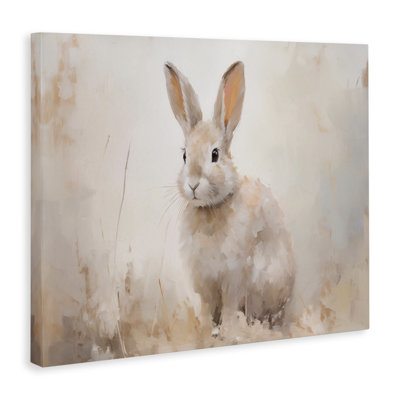 Art mural en toile brossé brun lapin par Arlington Prints