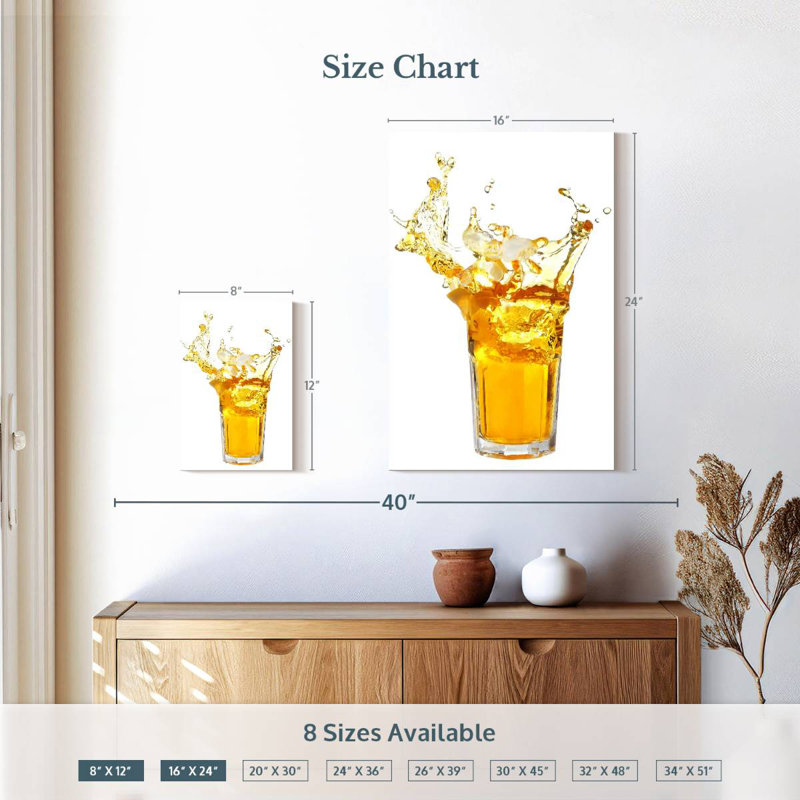 Yarlin Lemon Tea Splash, H 12 po x l 8 po