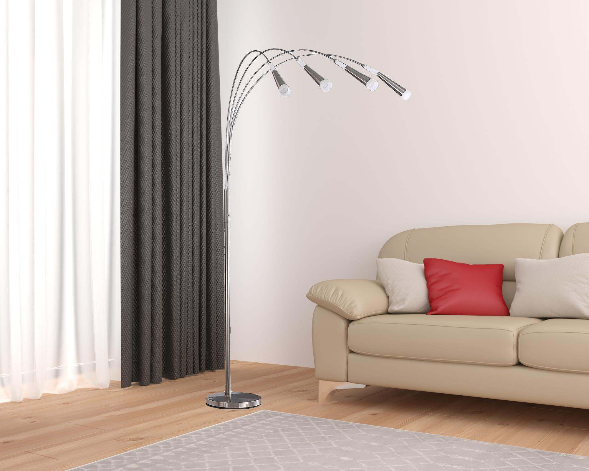 Ivy Bronx Akayden 72'' Nickel LED Arc Floor Lamp - Wayfair Canada