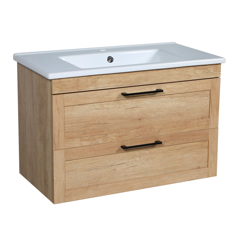 25.6'' Single Bathroom Vanity with Ceramic Top