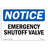 Emergency Shutoff Valve Sign