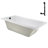 60" x 32" Acrylic Soaking Drop-In Bathtub, Drain Included-97412614