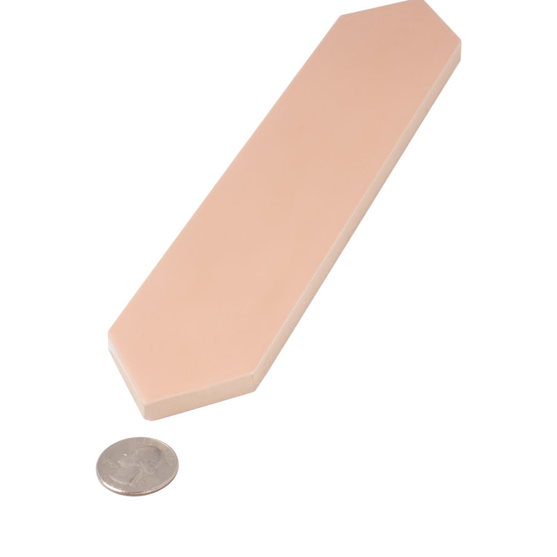 Piquet 2'' W x 10'' L Ceramic Singular Tile, Blush Pink